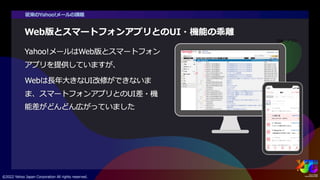 PC版Yahoo!メールリニューアル ~サービスのUI/UX統合と改善プロセス~ #yjtc