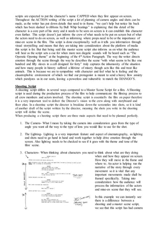 Upload --exploring script formats and conventions. unit 19 | DOCX