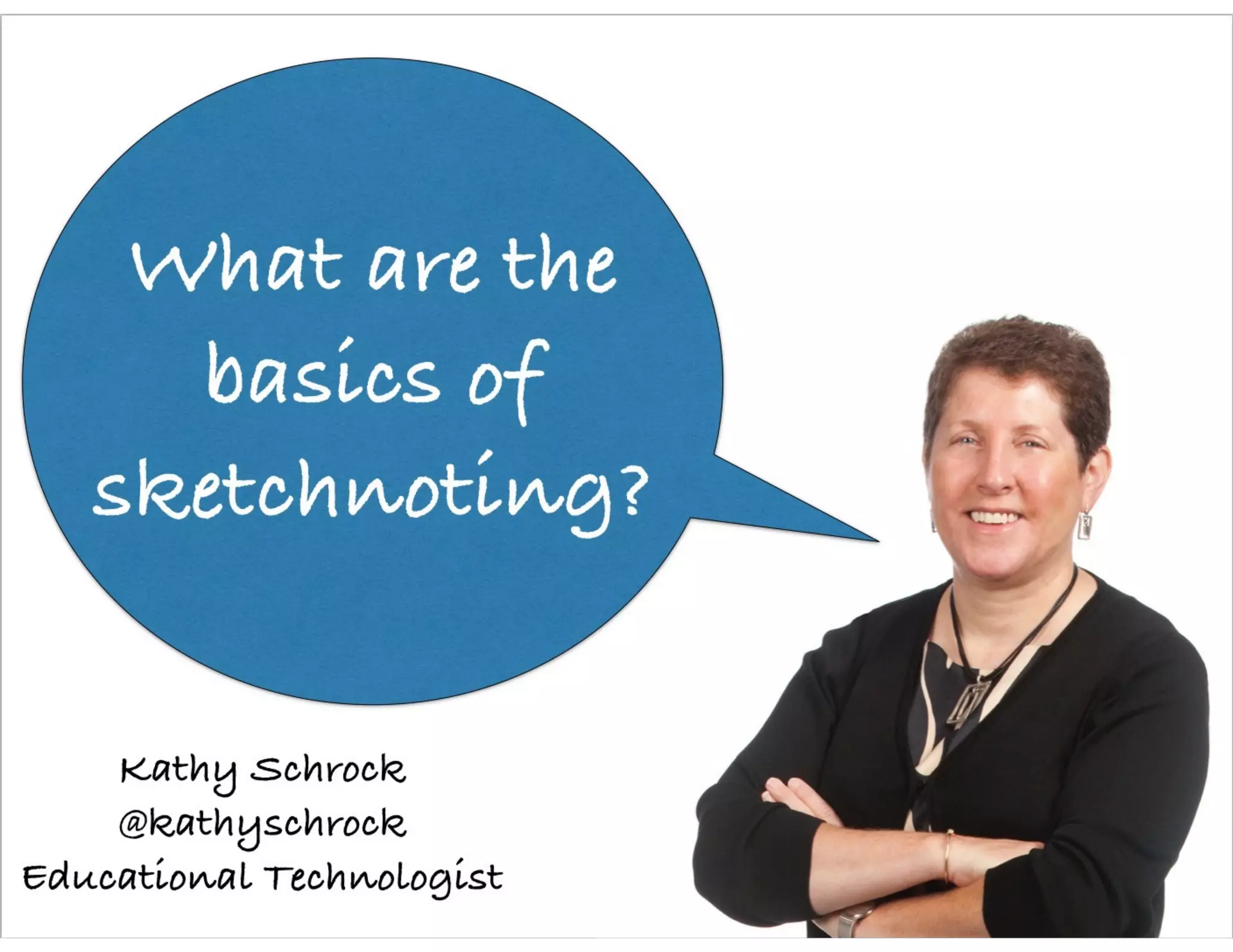 What are the
basics of
sketchnoting?
Kathy Schrock
@kathyschrock
Educational Technologist
 