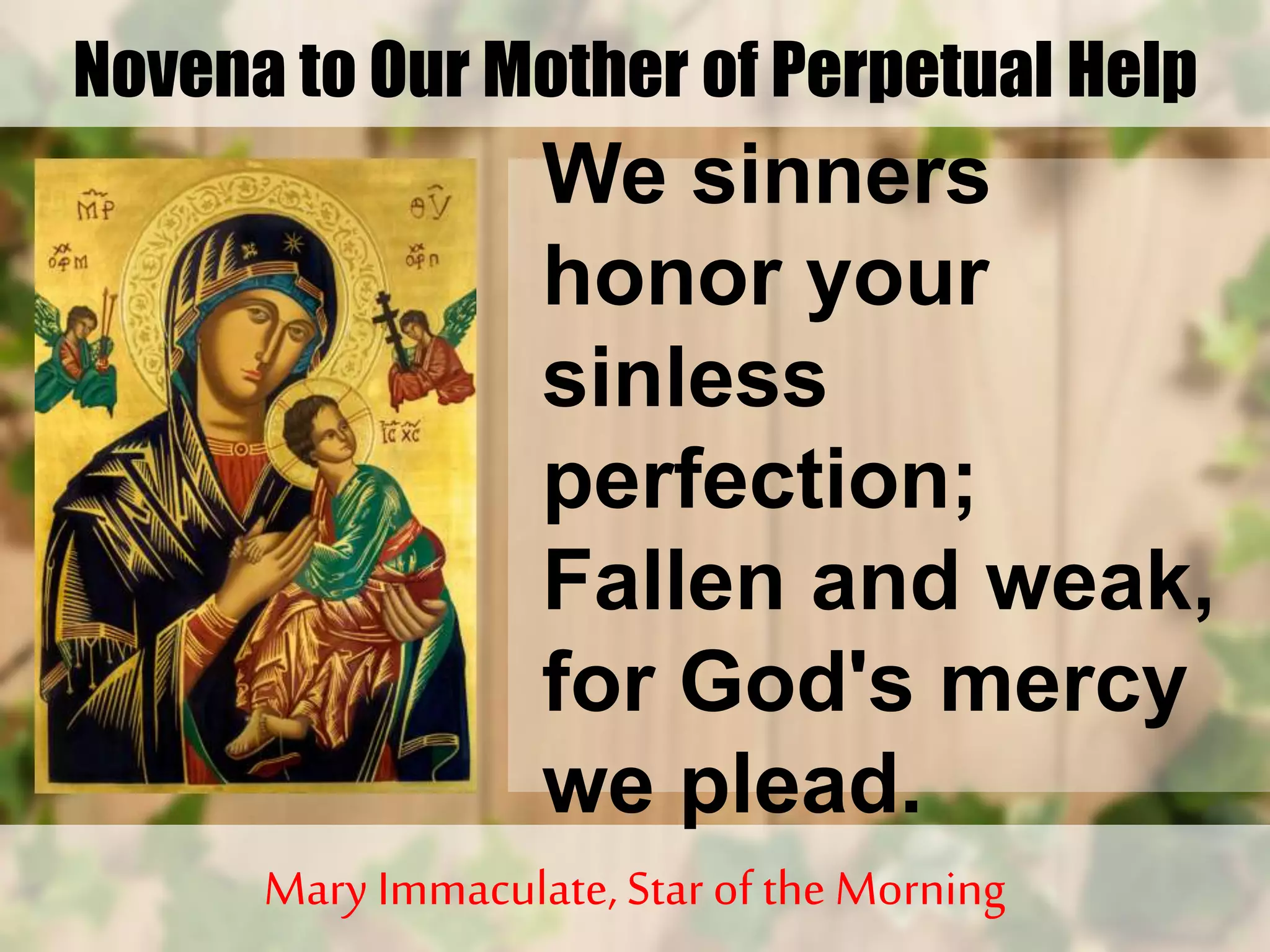 Our Lady of Perpetual Help Novena Guide PowerPoint Slides | PPTX