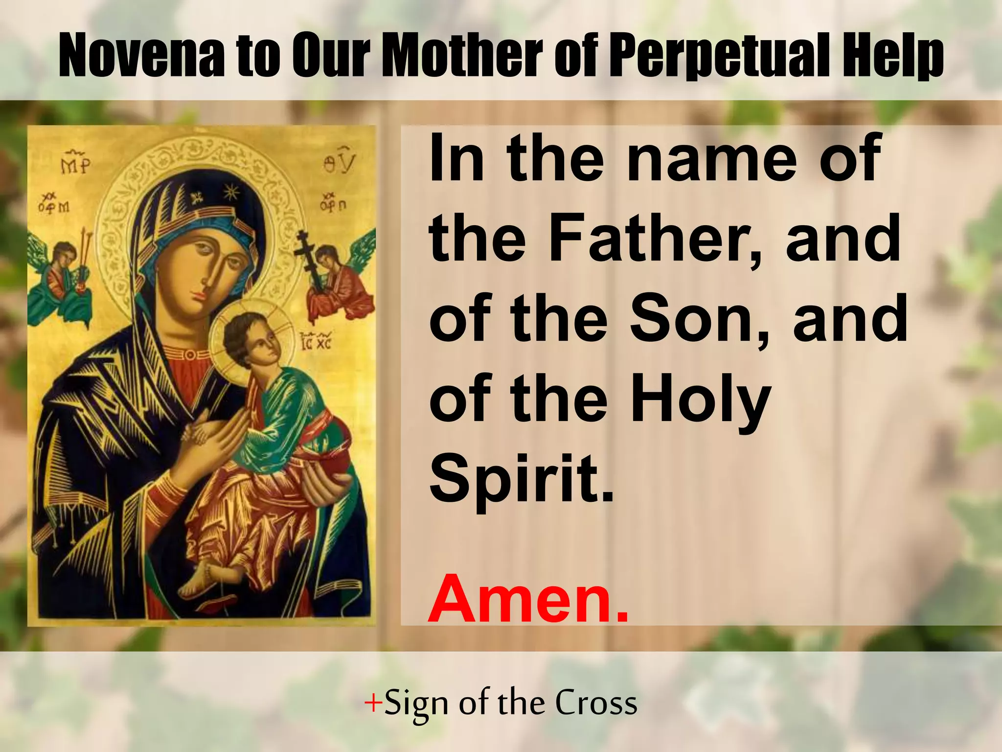 Our Lady of Perpetual Help Novena Guide PowerPoint Slides | PPTX