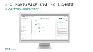 12
ノーコードのビジュアルエディタでオートメーションを構築
キャンバスにドラッグ&ドロップするだけ
 