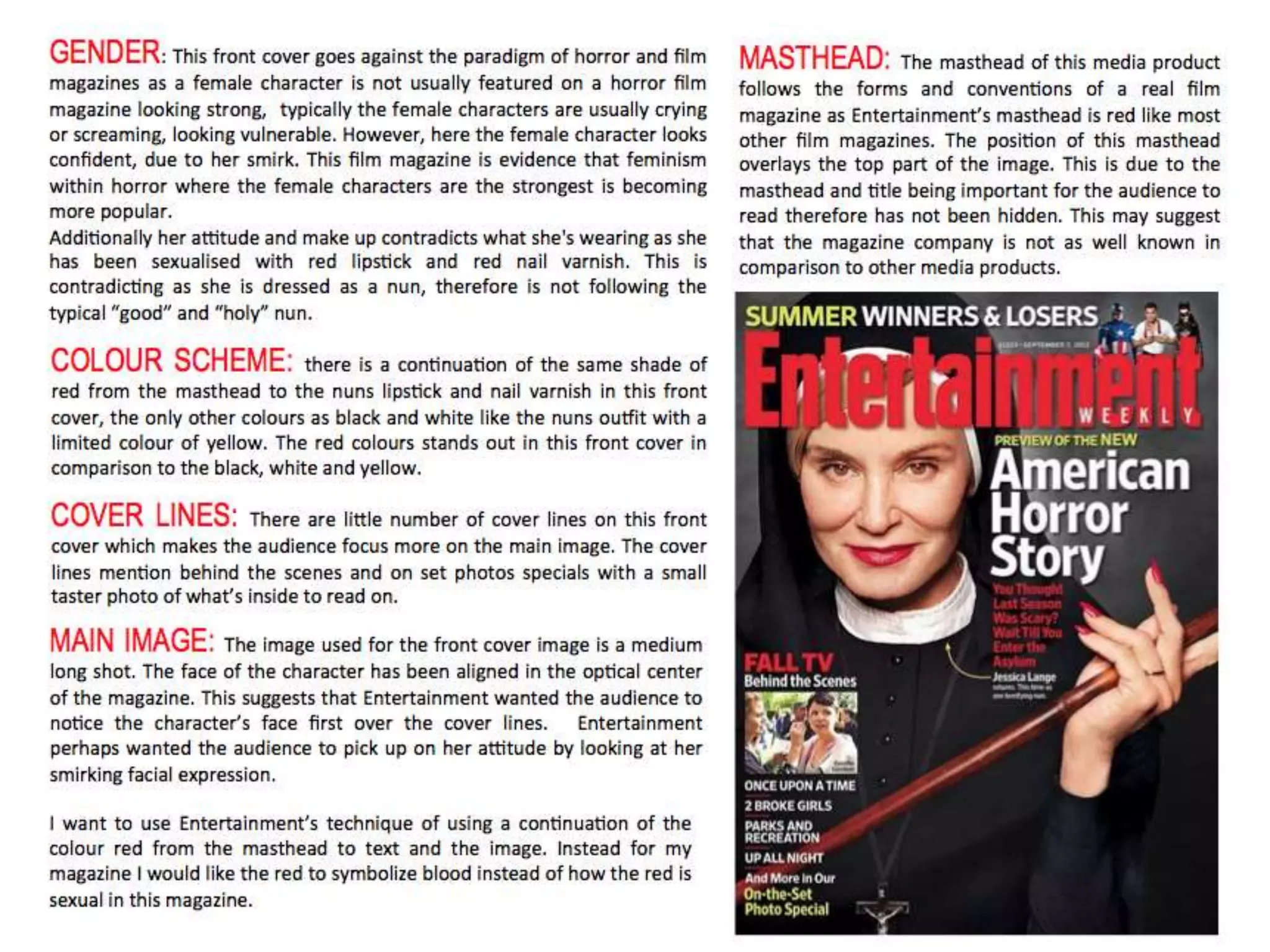 Research into existing magazines