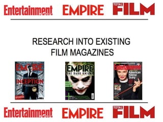 Research into existing magazines