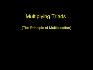 Multiplying Triads
(The Principle of Multiplication)
 