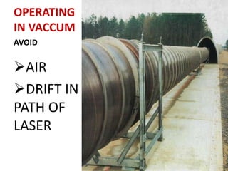 OPERATING
IN VACCUM
AVOID
AIR
DRIFT IN
PATH OF
LASER
 