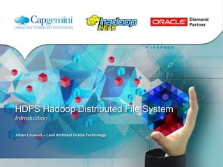 HDFS Hadoop Distributed File System
Introduction
Johan Louwers – Lead Architect Oracle Technology
 
