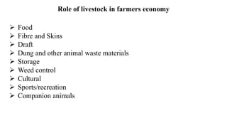 ROLE OF LIVESTOCK IN NATIONAL ECONOMY | PDF