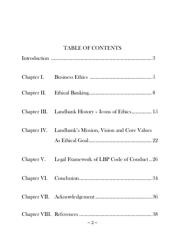 Business ethics term paper outline