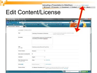 Edit Content/License 