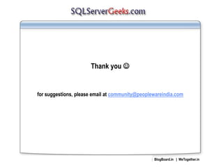 Thank you for suggestions, please email at community@peoplewareindia.com