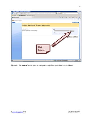 Uploading Documents To Share Point Document Library | PDF