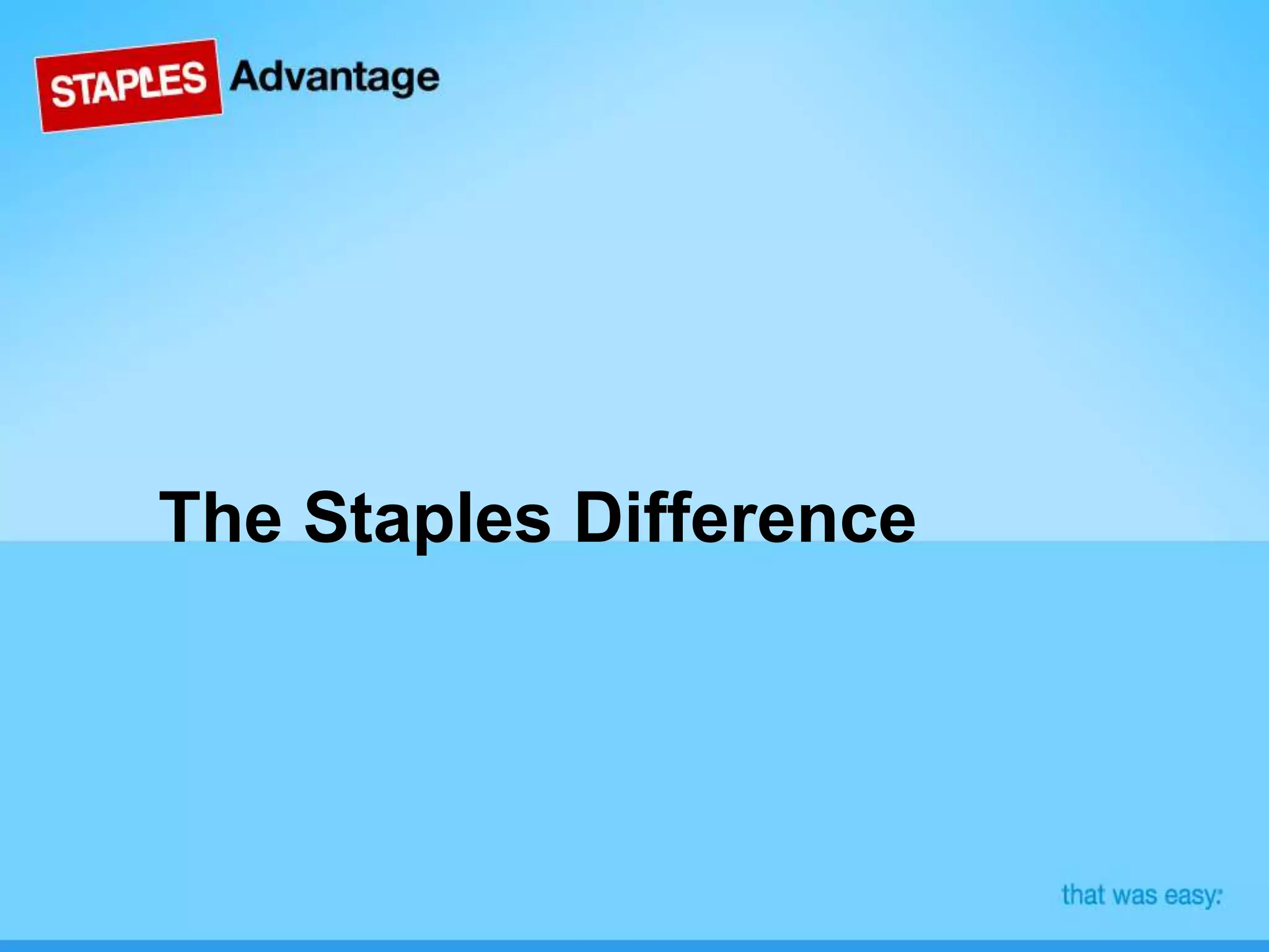 Staples Business Advantage PPT