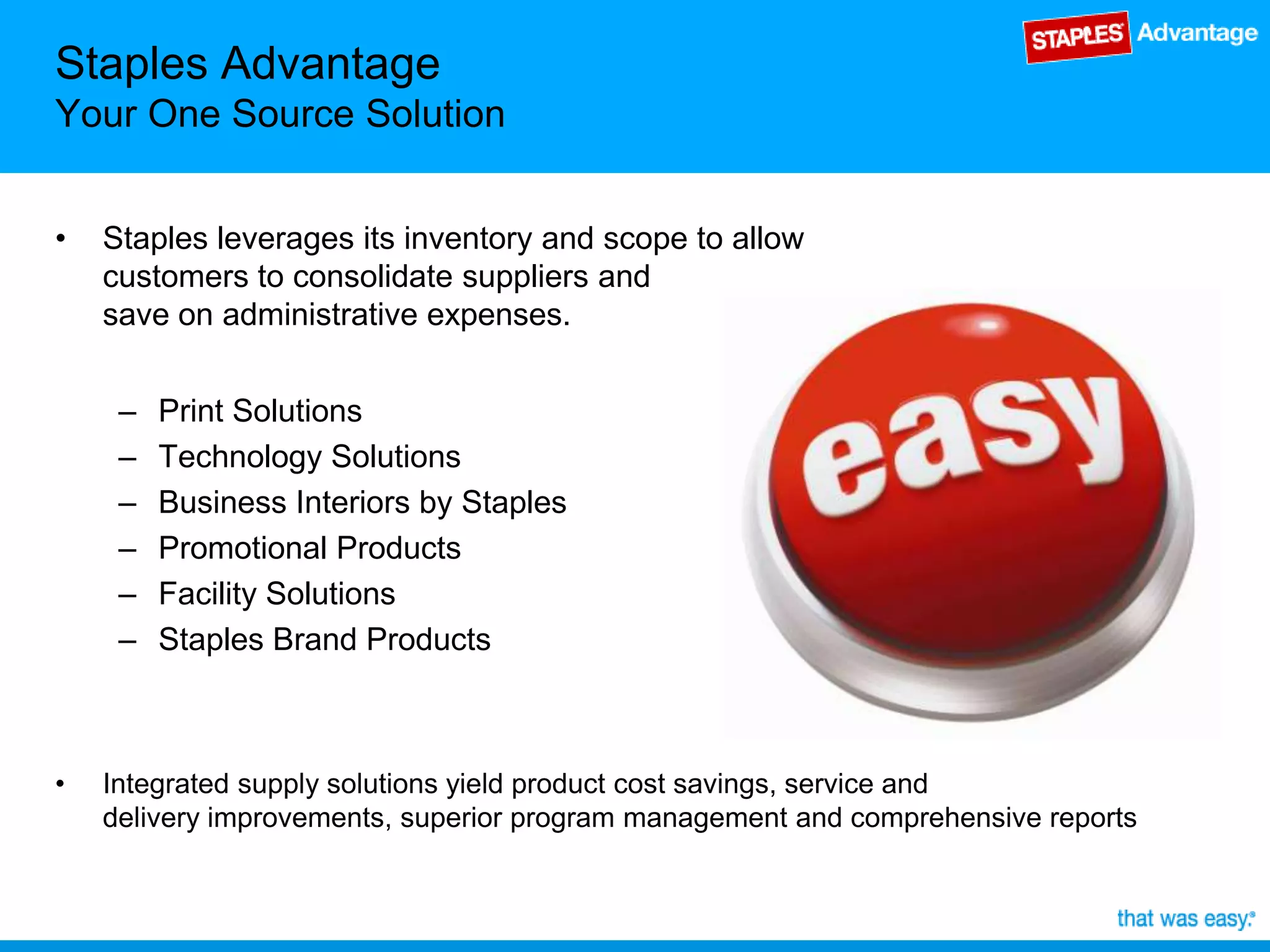 Staples Business Advantage PPT