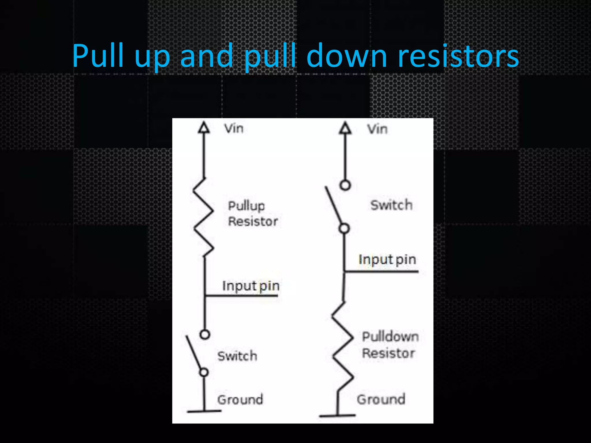 Pull up and pull down resistors 