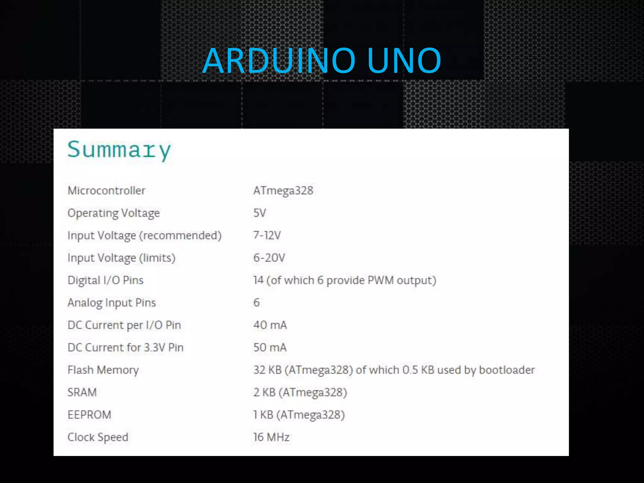 ARDUINO UNO 