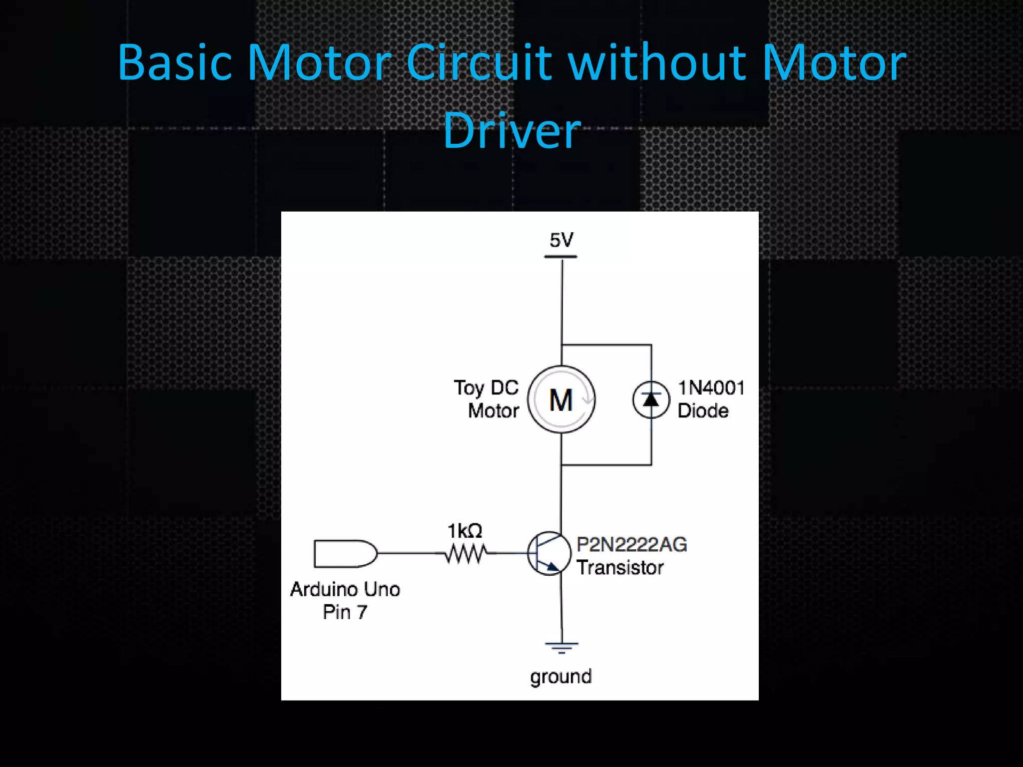 Basic Motor Circuit without Motor Driver 