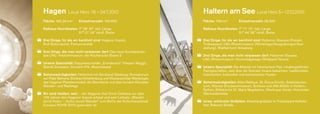 Hagen Local Hero 18. – 24.7.2010                                        Haltern am See Local Hero 5.–12.12.2010
Fläche: 160,36 km2     Einwohnerzahl: 193.605                           Fläche: 158 km2         Einwohnerzahl: 38.500

Rathaus-Koordinaten: 7° 28' 30" östl. Länge                             Rathaus-Koordinaten: 7° 11' 13" östl. Länge
                     51° 21' 34" nördl. Breite                                               51° 44' 36" nördl. Breite

Drei Dinge, für die wir berühmt sind: Hagener Impuls,                   Drei Dinge, für die wir berühmt sind: Halterner Stausee (Freizeit,
Emil Schumacher, Fernuniversität                                        Trinkwasser), LWL­Römermuseum (Römerlager/Ausgrabungen/Aus­
                                                                        stellung), Wallfahrtsort Annaberg
Drei Dinge, die man nicht verpassen darf: Das neue Kunstquartier,
das LWL­ Freilichtmuseum, die Hochbrücke Ebene 2                        Drei Dinge, die man nicht verpassen darf: Halterner Stausee,
                                                                        LWL­Römermuseum, Hochwildgehege (Wildpark) Granat
Unsere Spezialität: Doppelwacholder „Eversbusch“ (Hasper Maggi),
Brandt Zwieback, Vormann Pils, Muschelsalat                             Unsere Spezialität: Die Altstadt mit historischem Flair, inhabergeführten
                                                                        Fachgeschäften, weit über die Grenzen hinaus bekannten, traditionellen,
Sehenswürdigkeiten: Hohenhof mit Stirnband­Siedlung, Krematorium        historischen, kulturellen und kulinarischen Festen
von Peter Behrens, Schloss Hohenlimburg und Wasserschloss Werdringen,
das Hagener Planetenmodell, die Sternwarte und über hundert Kilometer   Sehenswürdigkeiten: Altes Rathaus, St. Sixtus­Kirche, Siebenteufels­
Wander­ und Radwege                                                     turm, Kleines Druckereimuseum, Schloss und Alte Mühle in Haltern­
                                                                        Sythen, Stiftskirche St. Maria Magdalena, Westruper Heide, Holtwicker
Wir sind Helden, weil … der Hagener Karl Ernst Osthaus vor über         Wacholderheide
100 Jahren den Hagener Impuls erfand und sein Leitsatz „Wandel
durch Kultur – Kultur durch Wandel“ zum Motto der Kulturhauptstadt      Unser schönster Grillplatz: Allwettergrillplatz im Freizeitpark Ketteler
Europas RUHR.2010 geworden ist                                          Hof, Rekener Straße
 