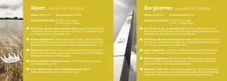 Alpen Local Hero 19. – 25.12.2010                                       Bergkamen Local Hero 15. – 21.8.2010
Fläche: 59,55 km2      Einwohnerzahl: 12.952                            Fläche: 44,80 km2       Einwohnerzahl: 51.467

Rathaus-Koordinaten: 6° 30' 0" östl. Länge                              Rathaus-Koordinaten: 7° 38' 0" östl. Länge
                     51° 34' 0" nördl. Breite                                                51° 37' 0" nördl. Breite

Drei Dinge, die man nicht verpassen darf: Evangelische Kirche Alpen     Drei Dinge, für die wir berühmt sind: Ehemals größtes römisches
mit Grabmal der Kurfürstin Amalia von der Pfalz, Freizeitsee Menzelen   Militärlager nördlich der Alpen; ehemals größter Bergbaustandort Europas;
im Ortsteil Menzelen, Kulturpfad Alpen                                  Westfälisches Sportbootzentrum Marina Rünthe

Sehenswürdigkeiten: Alpener Kulturpfad mit dem „Haus der Veener         Drei Dinge, die man nicht verpassen darf: Internationale Lichtkunst­
Geschichte“ (Heimatmuseum), dem Alpener Geschichtsbrunnen, dem          biennale und Lichtkunstwerke Open­Air ganzjährig; Internationale „Grand
Besenbinderdenkmal, dem Froschbrunnen, der Plaggenhütte u. v. m.        Jam“ Blues­ und Soulrevue; Lichtermarkt

Berühmte Tote: Kurfürstin Amalia (Pfalzgräfin bei Rhein, Herzogin in    Unsere Spezialität: Lichtkunst von Birgit Hölmer, Andreas M. Kaufmann,
Bayern, geborene Gräfin zu Neuenahr und Limburg), Wilhelm Koppers       Maik u. Dirk Löbbert, Mischa Kuball, Horst Rellecke, Rochus Aust u. a.
(katholischer Priester und Ethnologe)
                                                                        Sehenswürdigkeiten: Museum mit Römerabteilung und archäologi­
Unser schönster Grillplatz: Grillplatz auf dem Abenteuerspielplatz      schem Lehrpfad, Landmarke Bergehalde „Großes Holz“, Naturschutz­
im Ortsteil Bönninghardt                                                gebiet Beversee, Open­Air­Lichtkunstwerke

Unser Wunsch nach dem Kulturhauptstadtjahr 2010:                        Berühmter Toter: Nero Claudius Drusus (38 – 9 v. Chr.), Stiefsohn des
Größere Popularität und Tourismusnachfrage                              römischen Kaisers Augustus, errichtete das größte römische Militärlager
                                                                        nördlich der Alpen auf dem Gebiet der heutigen Stadt Bergkamen
 