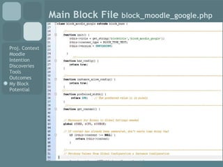 Main Block File  block_moodle_google.php 