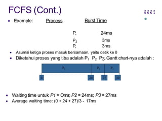 perhitungan penjadwalan cpu fcfs dan sjf premtive dan non premtive | PPT