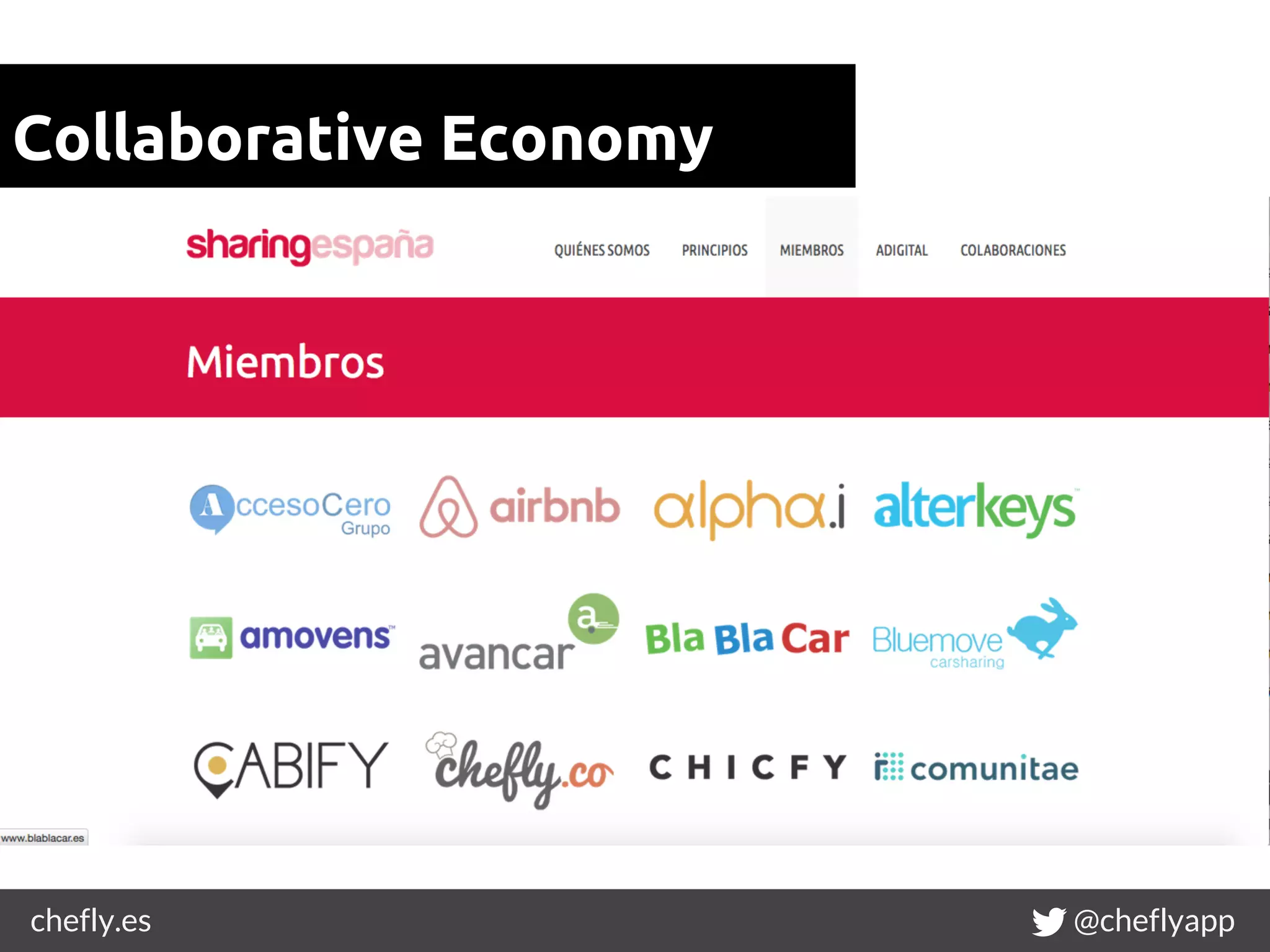 chefly.es @cheflyapp
Collaborative EconomyCollaborative Economy
 