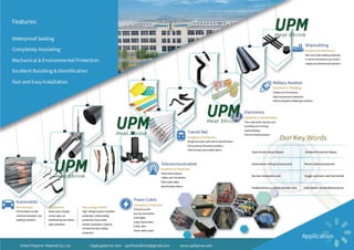 UPM heat shrink product range main application in automotive power cable telecommunication transit rail electronics military aviation shipbuilding .pdf