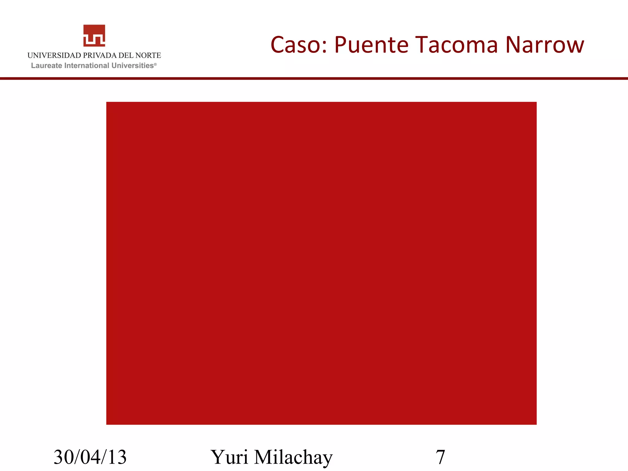 30/04/13 Yuri Milachay 7
Caso: Puente Tacoma Narrow
 