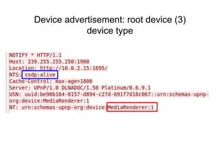 Device advertisement: root device (3)
device type
 