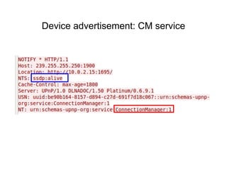 Device advertisement: CM service
 