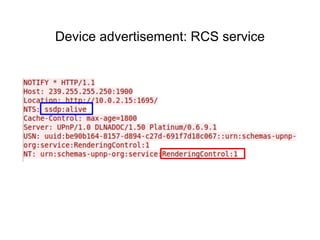 Device advertisement: RCS service
 