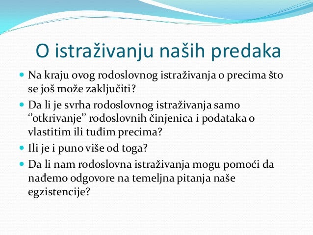 Odgovori datiranje potraga