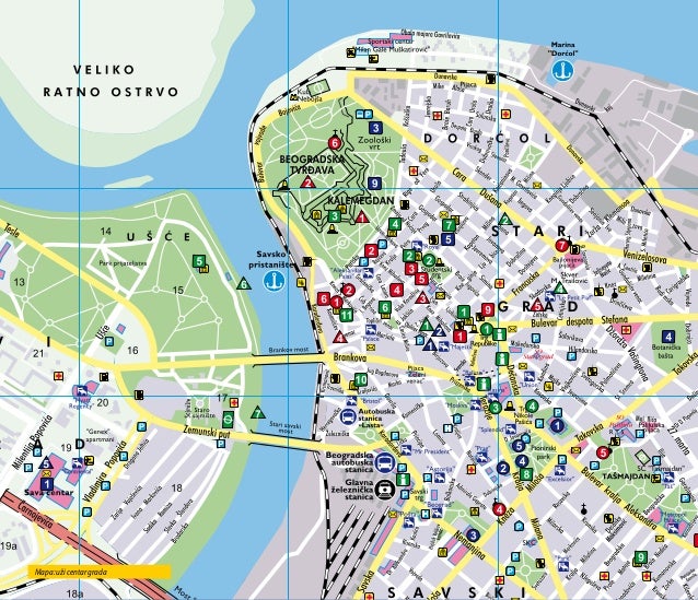 mapa beograda kalemegdan Upoznajte Beograd   turistički vodič mapa beograda kalemegdan