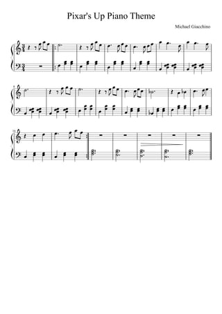 Pixar's Up Piano Theme
                                                             Michael Giacchino



      43                           
      43                    
8
                                
                              
16
                     
                 
                                   
 