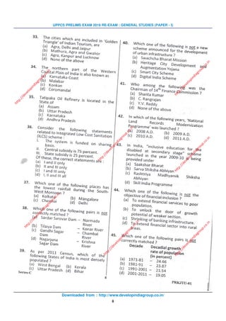 Downloaded from : http://www.developindiagroup.co.in/
8
UPPCS PRELIMS EXAM 2016 RE-EXAM : GENERAL STUDIES (PAPER - I)
http://developindiagroup.co.in
http://developindiagroup.co.in
http://developindiagroup.co.in
http://developindiagroup.co.in
http://developindiagroup.co.in
http://developindiagroup.co.in
http://developindiagroup.co.in
 