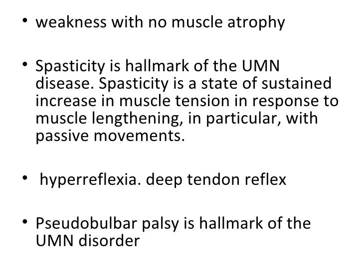 upper motor neuron lesion
