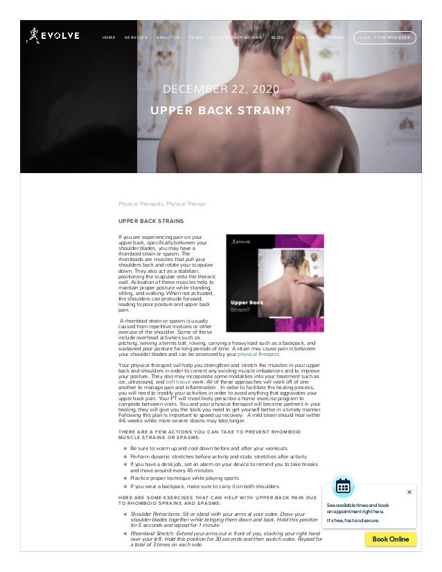 Upper Back Strain