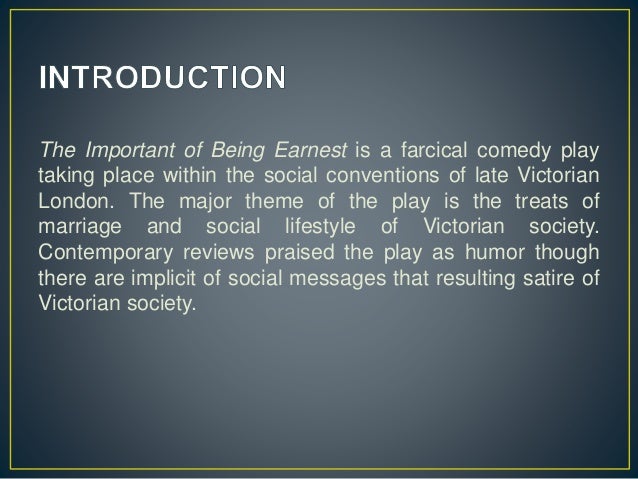 Essay on importance of being earnest