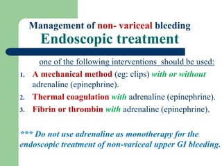 Upper Gastrointestinal Bleeding pptx Upper Gastrointestinal Bleeding pptx
