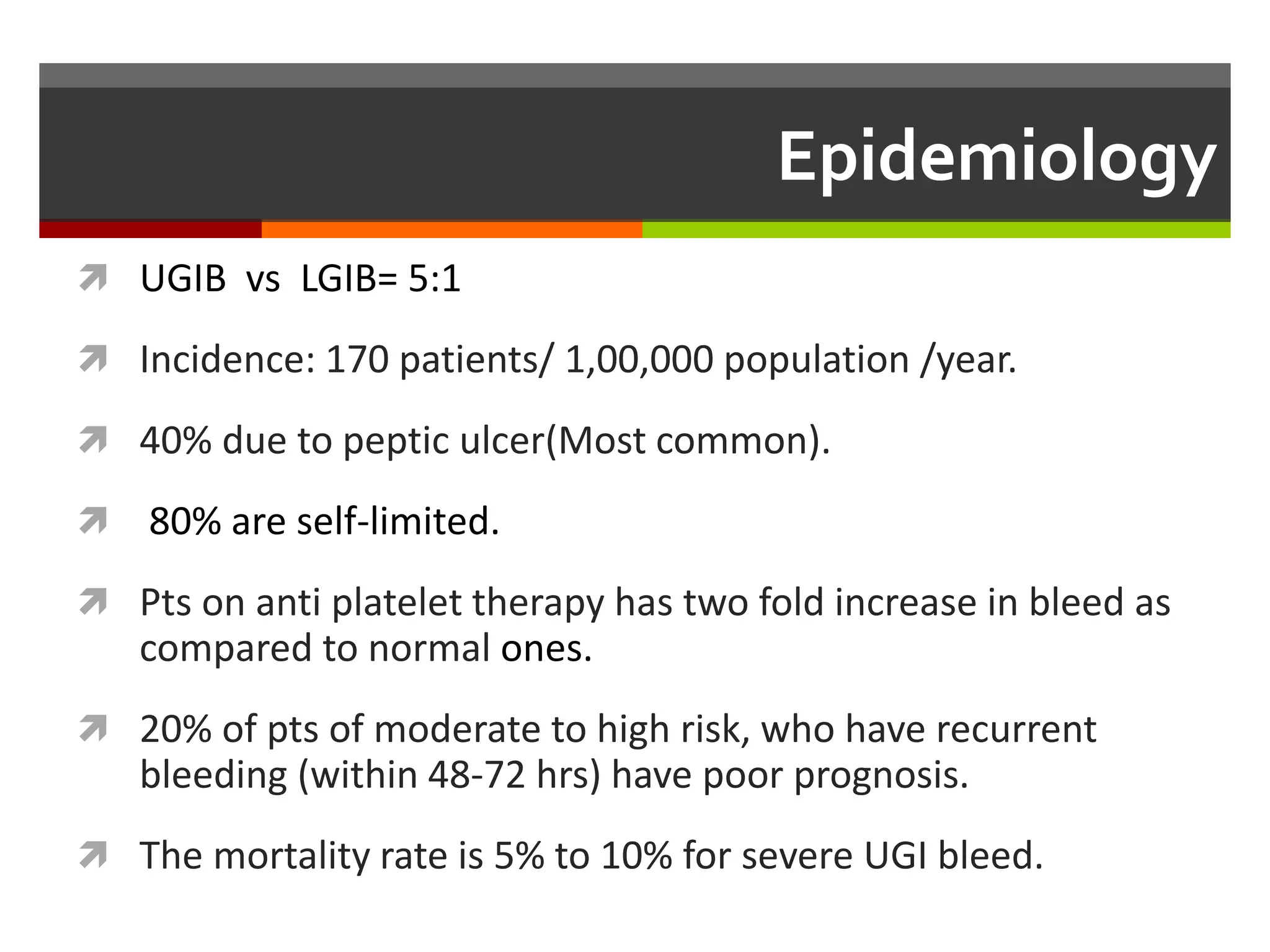 Approach to Management of Upper Gastrointestinal (GI) Bleeding | PPTX
