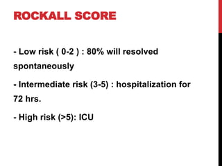 Rockall Risk Score Upper GI bleeding | PPTX