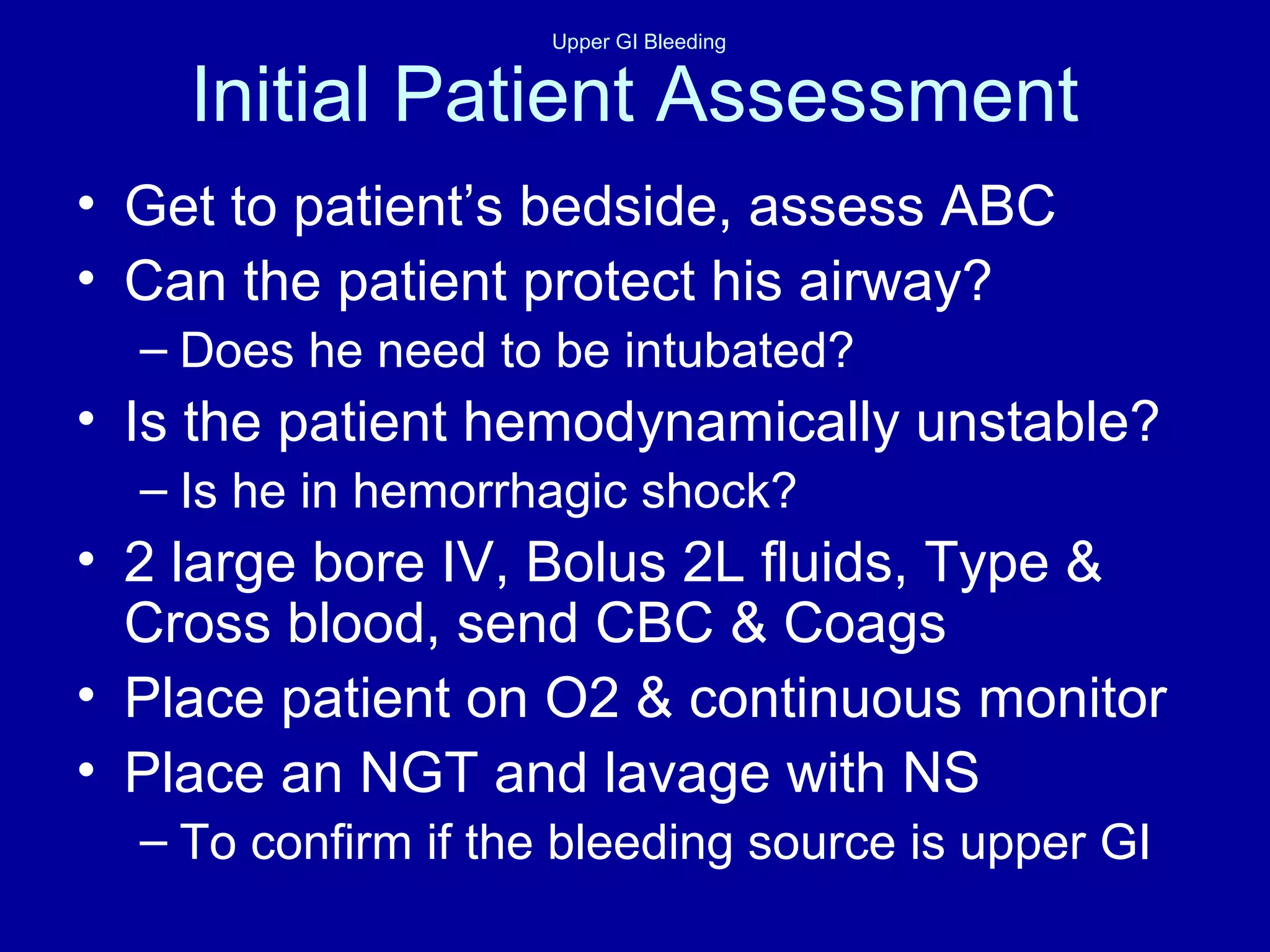 Upper gi bleeding | PPT