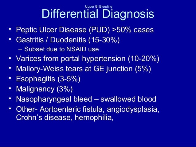 Upper Gi Bleed Differential | Approach to acute upper gastrointestinal ...