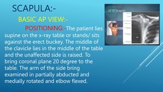Transcapular View Positioning upper limb | PPTX