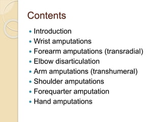 Upper Limb Amputations | PPTX