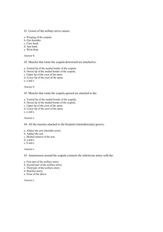 Upper limb mcqs | PDF