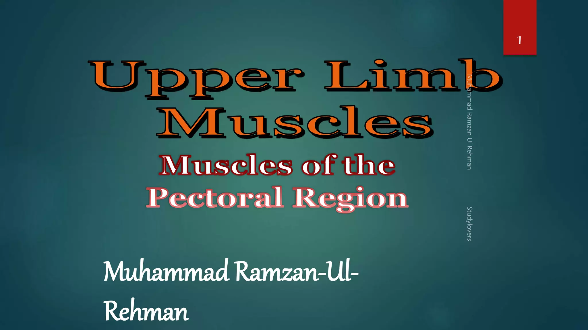 1 
Muhammad Ramzan-Ul- 
Rehman 
