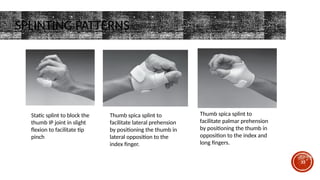 Resting Spling Pattern upper limb orthosis biomechanics.pptx ... | PPTX