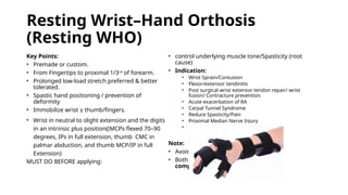 Ue Extensor Spasticity Positioning Upper limb Orthosis presentation slide .pptx