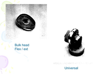Bulk head
Flex / ext
Universal
 